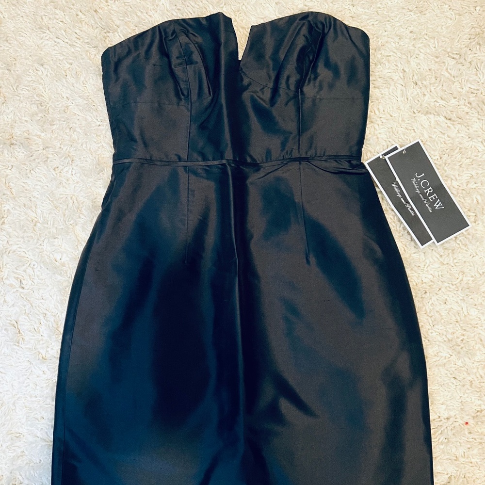 NEW J.Crew Strapless Silk Dress Petite 0